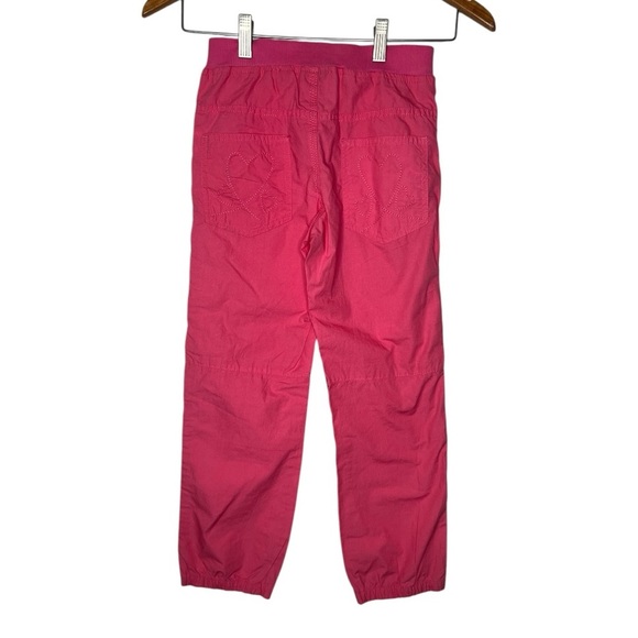 Blukids Girls Size 6 - 6X Cargo Pants From Italy elastic Waist Pink Embroidered - Picture 4 of 14